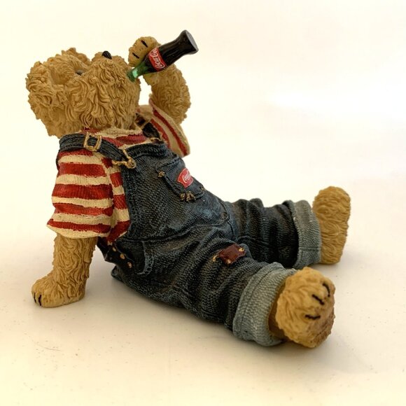 2005 Coca-Cola Boyds Bears Billy Ahhh! Figurine 1st Ed Bearstone Collection Vtg - Picture 6 of 13